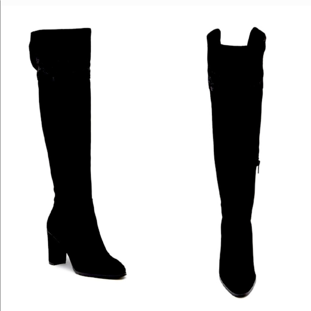 Arturo Chiang over the knee suede boots